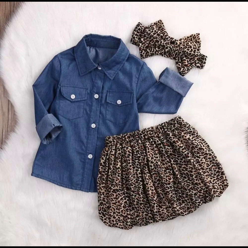 Leopard Skirt Set